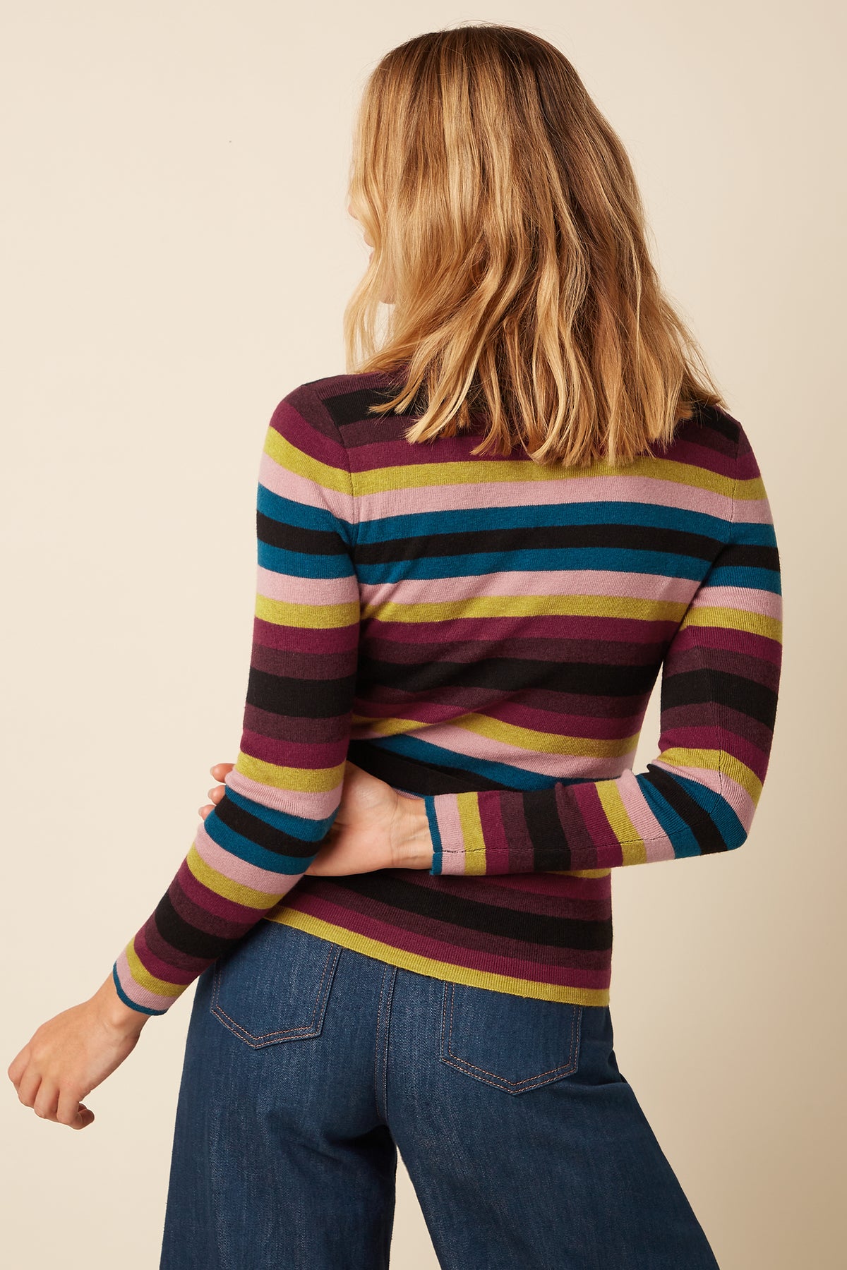 Cárdigan Mila de canalé Lone multicolor
