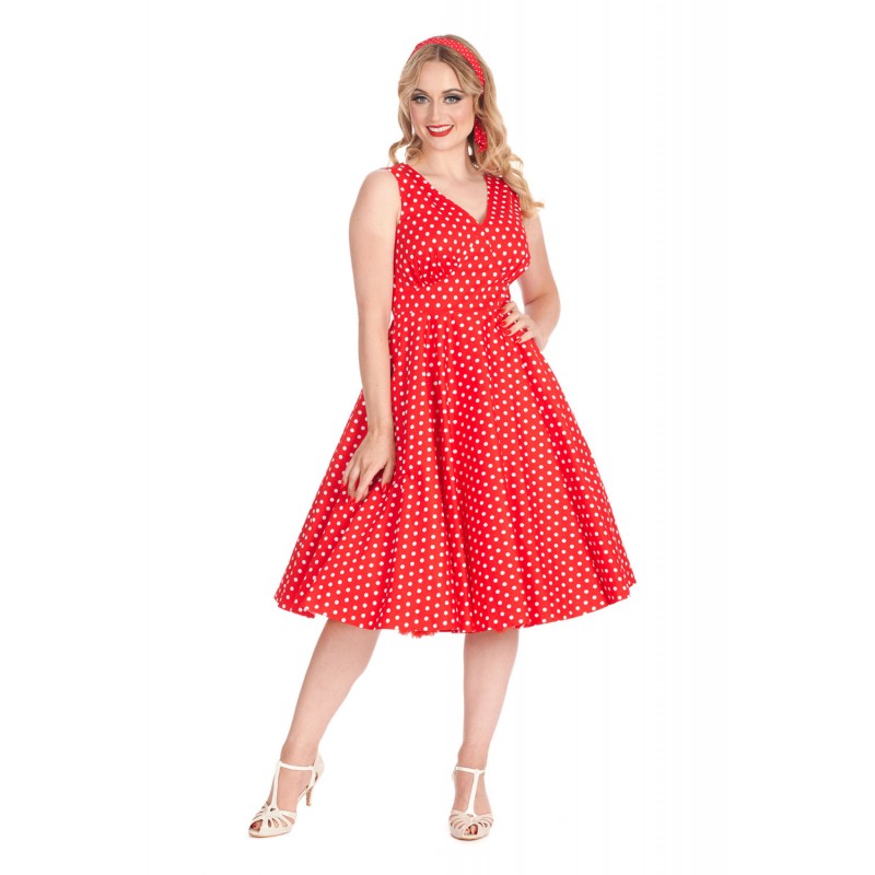 Vestido Verano de Lunares Rojo