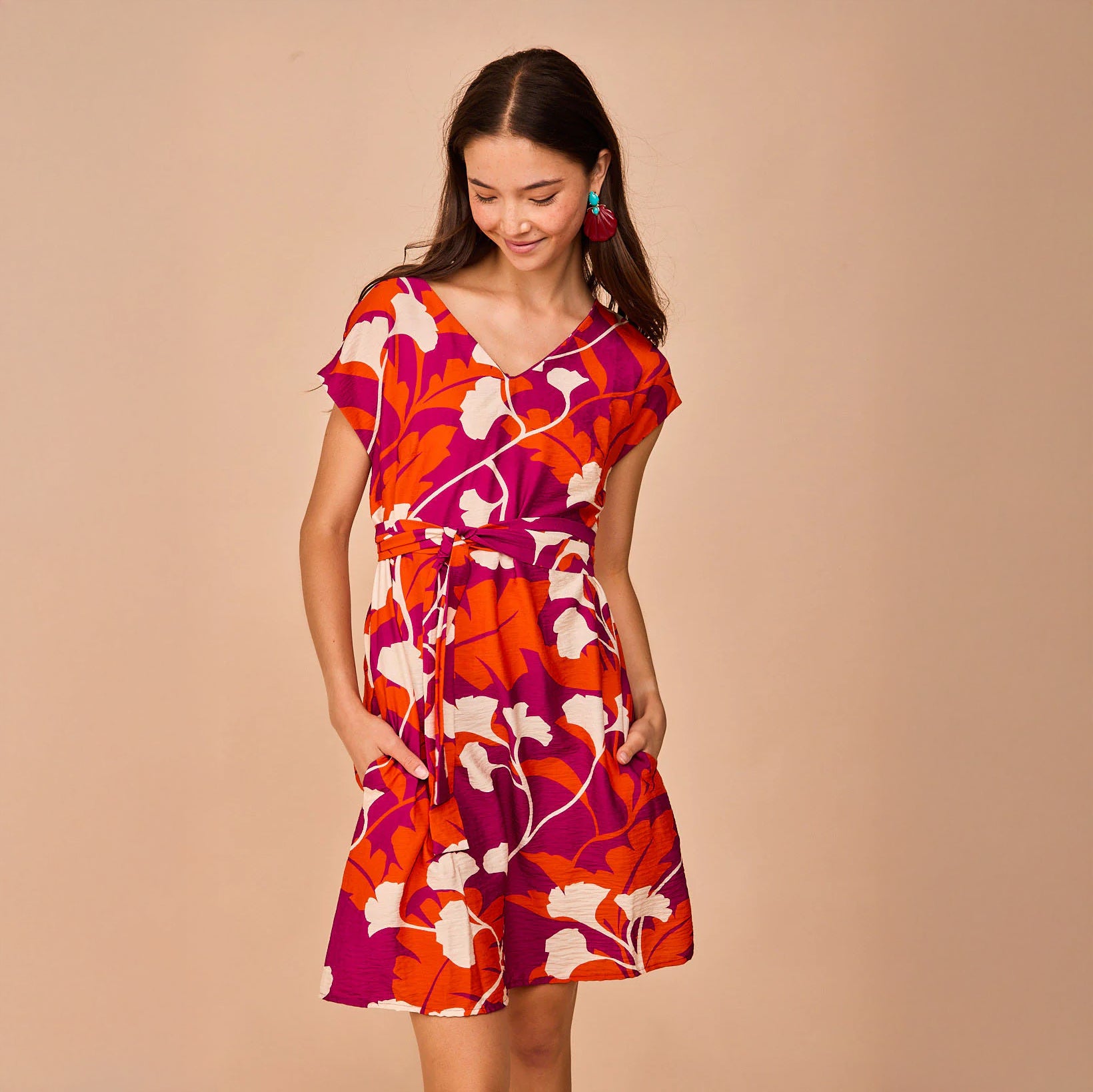 Vestido Corto Luarca Fucsia