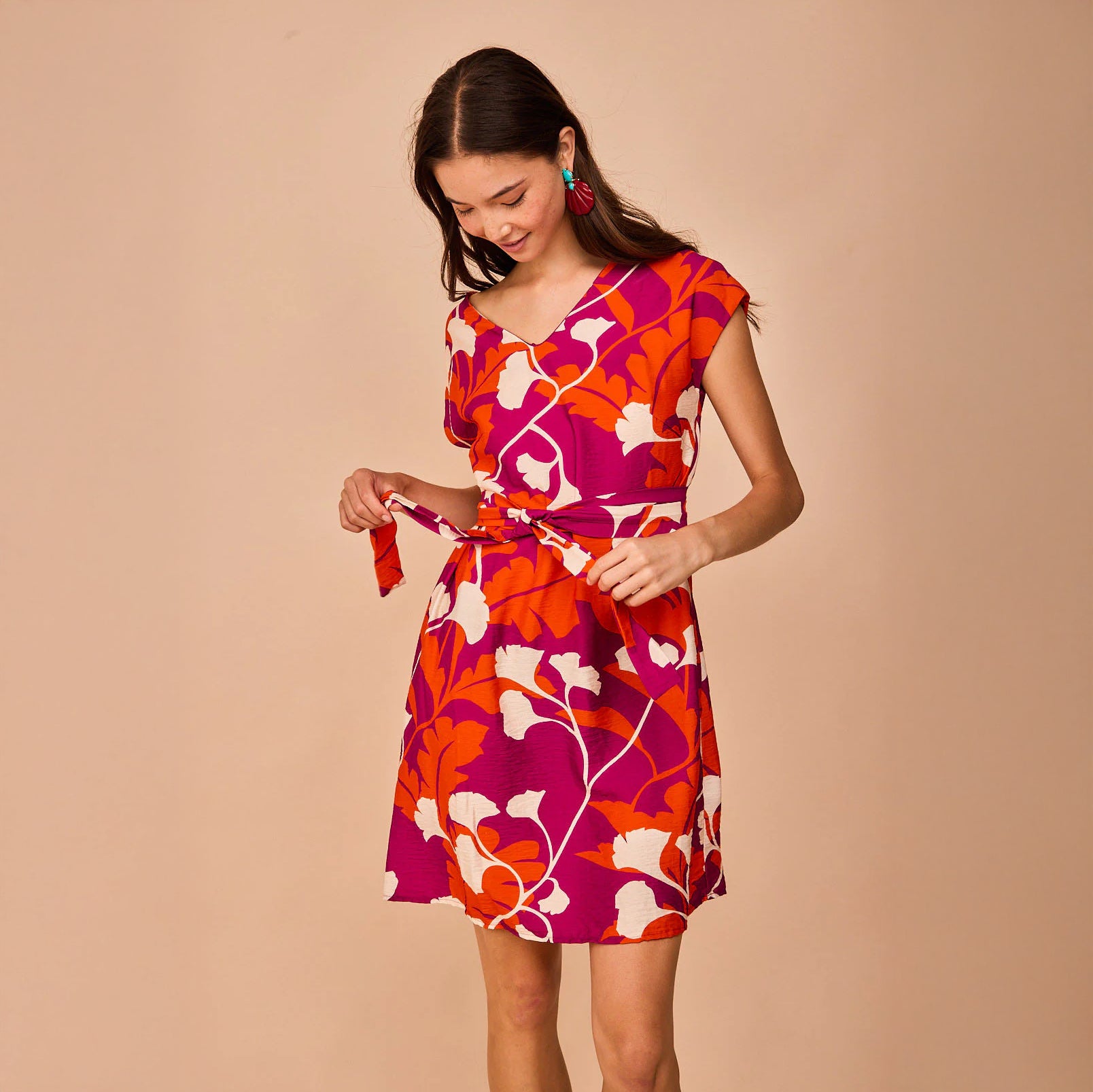 Vestido Corto Luarca Fucsia